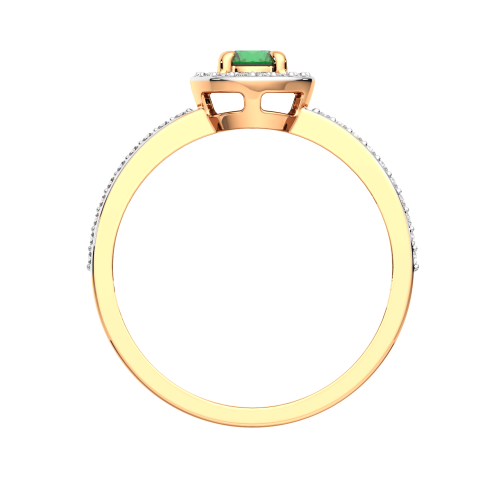 Кольцо из розового золота с изумрудом 2D20155.14K.R фото 4