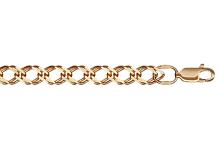 Цепь из розового золота  (плетение Ромб) 512076ГПГ.070.14K.R