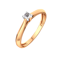 Кольцо помолвочное из розового золота с бриллиантом 2D00261.14K.R.ZZ