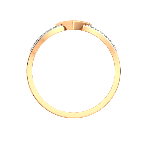 Кольцо из розового золота с фианитом 2101581.14K.R фото 4