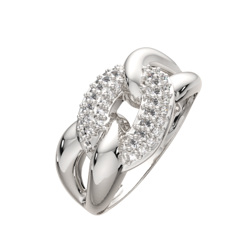 Кольцо из серебра с фианитом 0210276