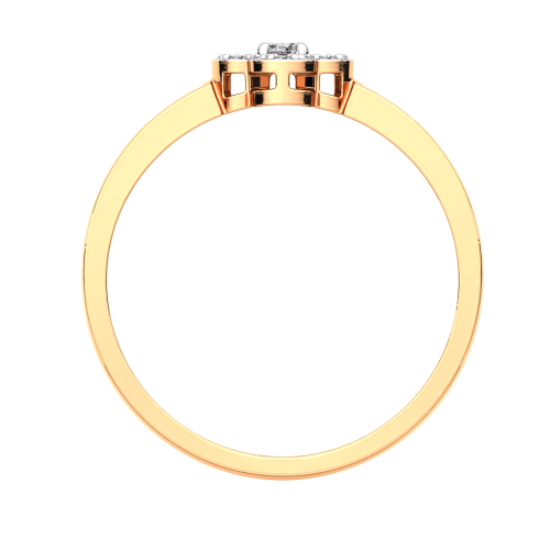 Кольцо из розового золота с фианитом 2101455.14K.R фото 4