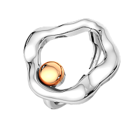 Кольцо из комбинированного серебра 0200086.G14K