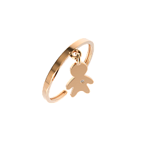 Кольцо из розового золота с бриллиантом 2D0067-9K