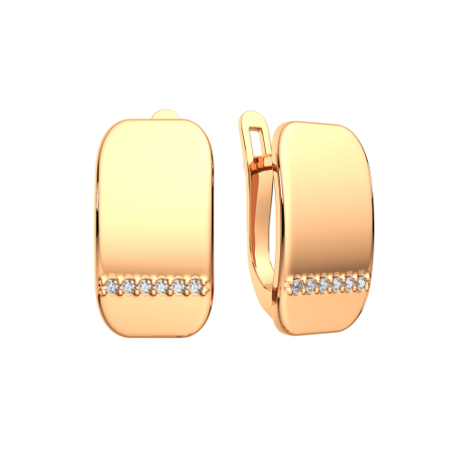 Серьги из розового золота с фианитами 310566.14K.R