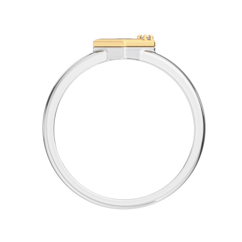 Кольцо из комбинированного серебра с бриллиантом 02D0002.G14K фото 3