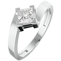 Кольцо из серебра с фианитом 0210232