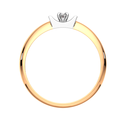 Кольцо помолвочное из комбинированного золота с бриллиантом 2D00190.14K.B фото 4