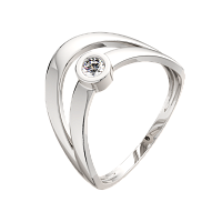 Кольцо из серебра с фианитом 0210924