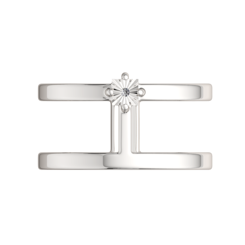 Кольцо из серебра с бриллиантом 02D0031 фото 3