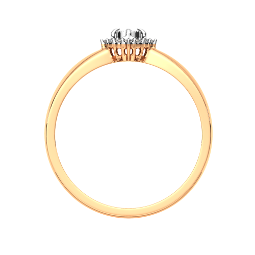 Кольцо из комбинированного золота с бриллиантом 2D00232.14K.B фото 4