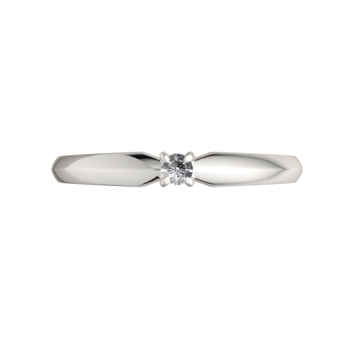 Кольцо помолвочное из белого золота с бриллиантом 2D00220.14K.W фото 3