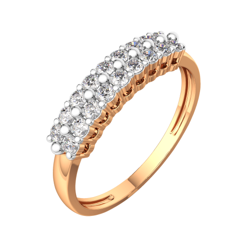 Кольцо из розового золота с бриллиантом 2D00465.14K.R фото 2