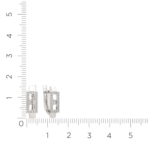 Серьги из белого золота с бриллиантами 3D00446.14K.W фото 4