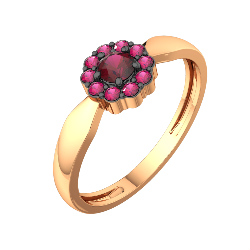 Кольцо из розового золота с рубином 2P3034.14K.R фото 2