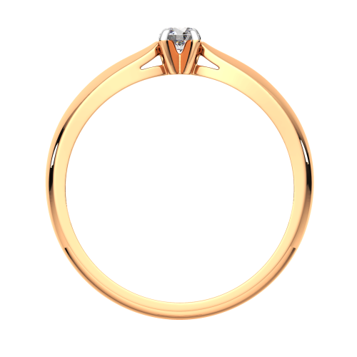 Кольцо помолвочное из розового золота с бриллиантом 2D00207.14K.R.ZZ фото 4