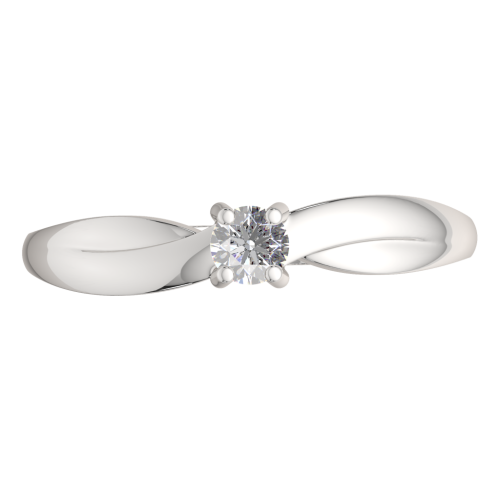 Кольцо помолвочное из серебра с фианитом 0210281 фото 3