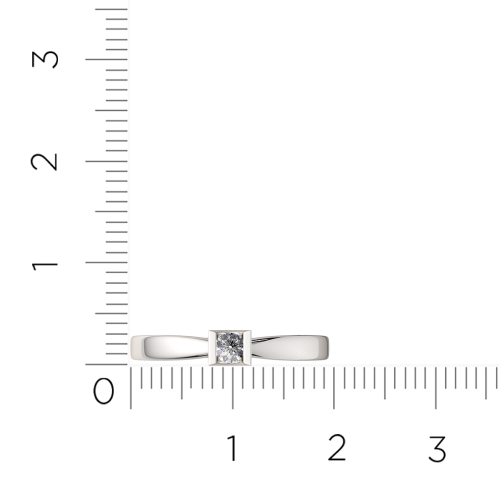 Кольцо помолвочное из белого золота с бриллиантом 2D00213.14K.W фото 5