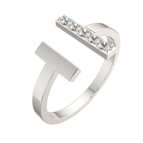 Кольцо из серебра с фианитом 0210030-F фото 2