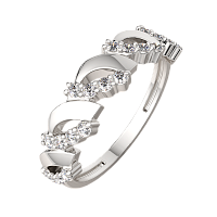 Кольцо из серебра с фианитом 0210901