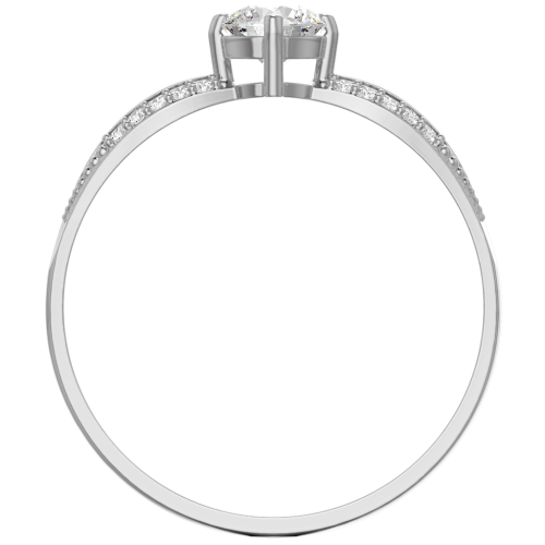 Кольцо из белого золота с фианитом 210516.9K.W фото 4