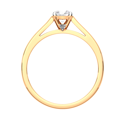 Кольцо помолвочное из розового золота с фианитом 210868.9K.R фото 4