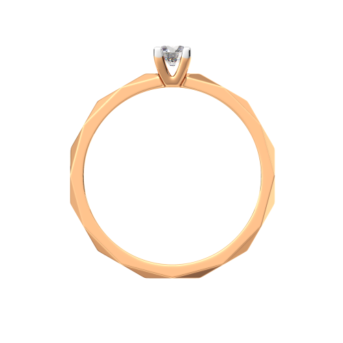 Кольцо помолвочное из розового золота с бриллиантом 2D00363.14K.R фото 4