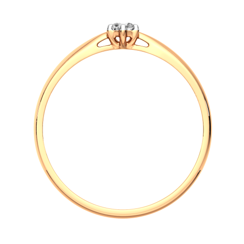 Кольцо помолвочное из розового золота с фианитом 2101196.14K.R фото 4