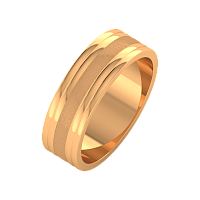 Кольцо обручальное из розового золота 146029