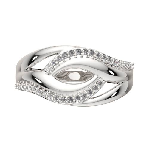 Кольцо из серебра с фианитом 0210252 фото 3
