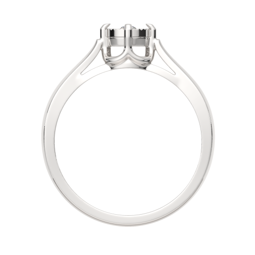 Кольцо из серебра с бриллиантом 02D0016 фото 4