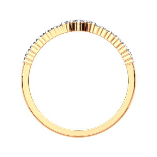 Кольцо из розового золота с фианитом 2101267.14K.R фото 4