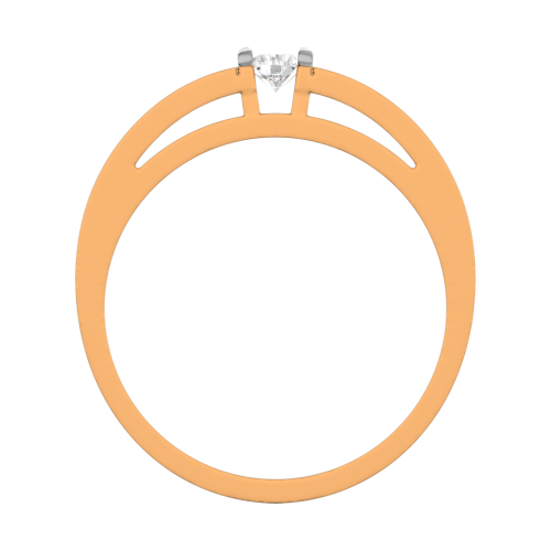 Кольцо помолвочное из розового золота с фианитом 210867.14K.R фото 2