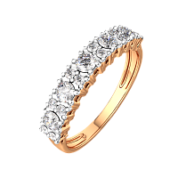 Кольцо из розового золота с бриллиантом 2D00387.14K.R
