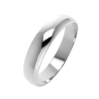 Кольцо обручальное из белого золота 105008/W