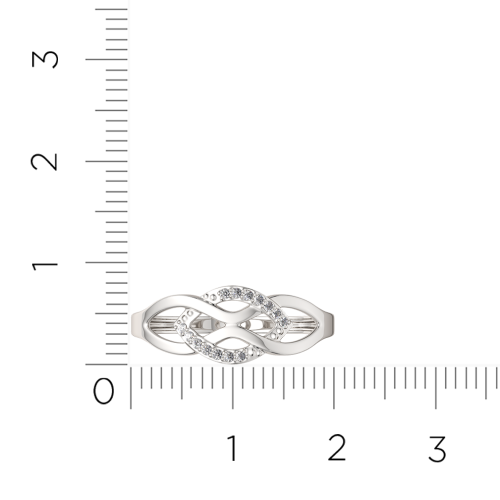 Кольцо из серебра с фианитом 02101182 фото 5