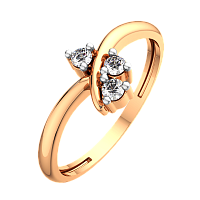 Кольцо из розового золота с фианитом 210831.9K.R