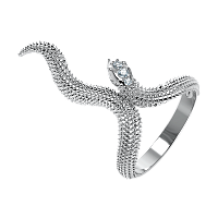 Кольцо из серебра с фианитом 0210211