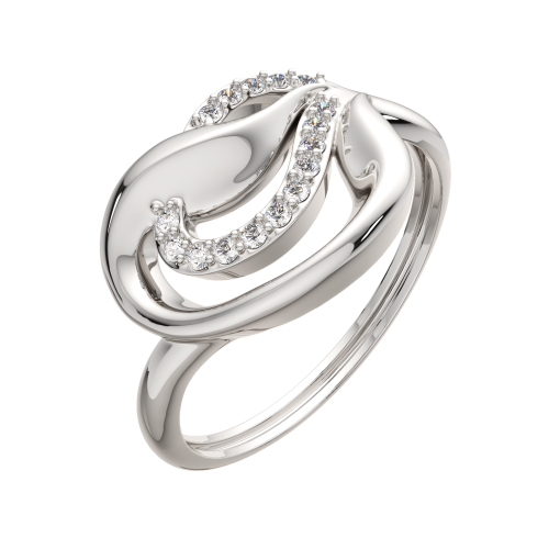 Кольцо из серебра с фианитом 0210251 фото 2