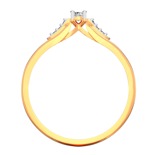 Кольцо из розового золота с фианитом 210899.14K.R фото 3