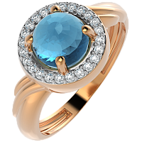 Кольцо из розового золота с топазом 2S41148.14K.R