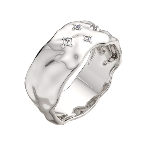 Кольцо из серебра с фианитом 0210618 фото 2