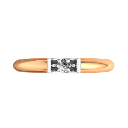 Кольцо помолвочное из комбинированного золота с бриллиантом 2D00190.14K.B фото 3