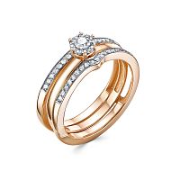 Кольцо из розового золота с бриллиантом 11706-159-46-00