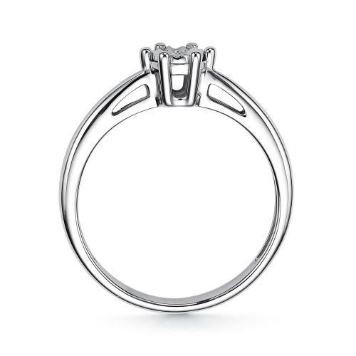 Кольцо помолвочное из серебра с бриллиантом 01-3390/000Б-00 фото 2