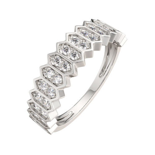 Кольцо из серебра с фианитом 0210614