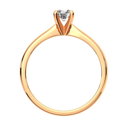 Кольцо помолвочное из розового золота с бриллиантом 2D0065.14K.R фото 4