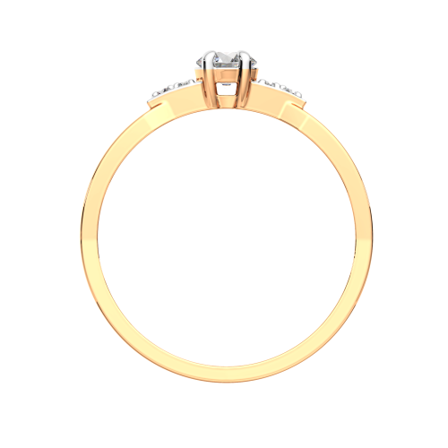 Кольцо из розового золота с фианитом 2101585.14K.R фото 4