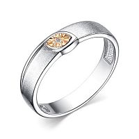 Кольцо из комбинированного серебра с бриллиантом 01-3713/000Б-00