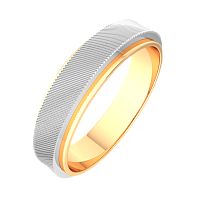 Кольцо обручальное из комбинированного золота 125027.14K.B